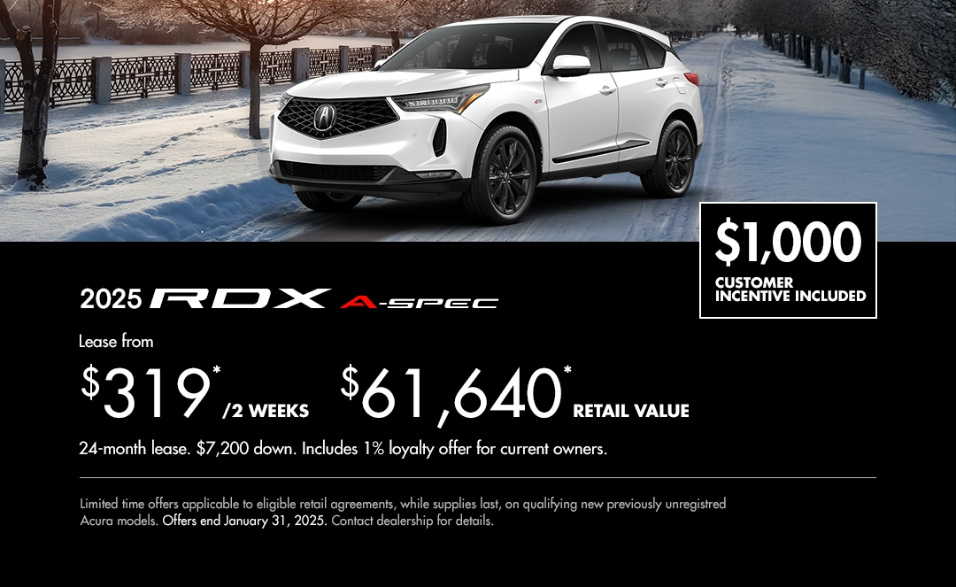 Bannière de Promotion Acura RDX 2025